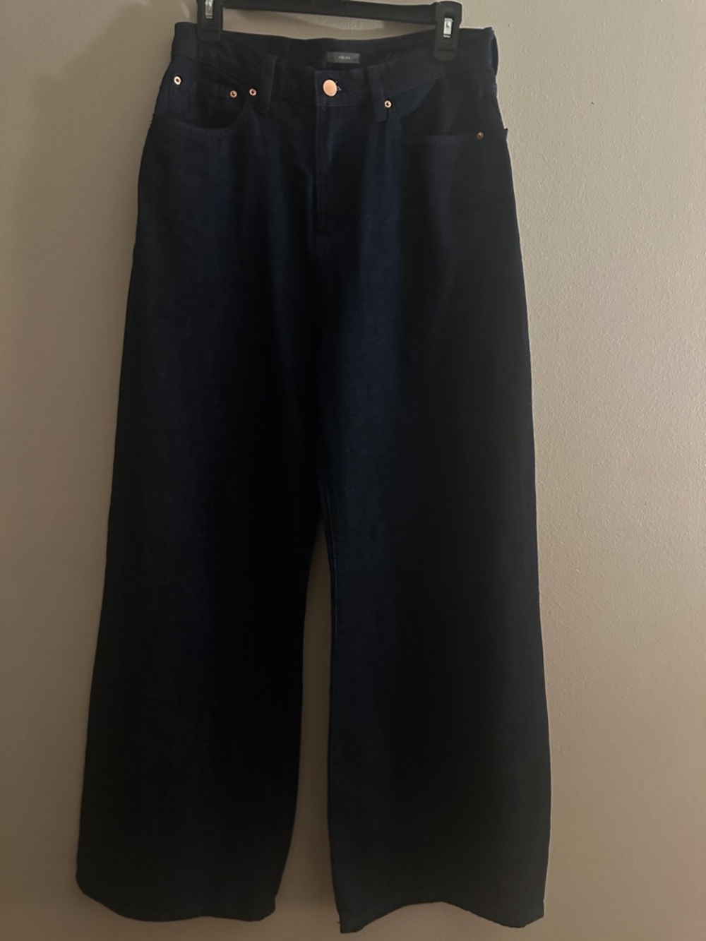Worthington Dark Blue High-Rise Wide Leg Jeans